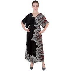 Math Formula V-neck Boho Style Maxi Dress by Bedest