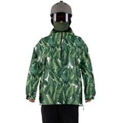 Green Banana Leaves Men s Ski And Snowboard Waterproof Breathable Jacket by goljakoff