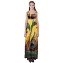 Oceans Stunning Painting Sunset Scenery Wave Paradise Beache Mountains Empire Waist Maxi Dress View1