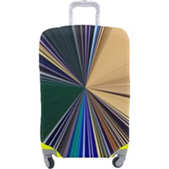 Blue Hexagon Pattern Luggage Cover (large) by Cemarart