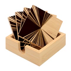 Zig Zag Pattern Geometric Design Bamboo Coaster Set by Cemarart