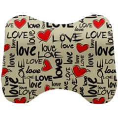 Love Abstract Background Love Textures Head Support Cushion by nateshop