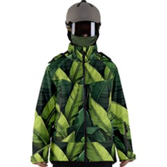 Banana Leaves Pattern Men s Zip Ski And Snowboard Waterproof Breathable Jacket by goljakoff