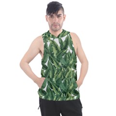 Tropical Leaves Men s Sleeveless Hoodie by goljakoff