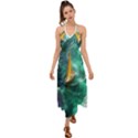 Double Exposure Flower Halter Tie Back Dress  View1