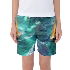 Dolphin Sea Ocean Women s Basketball Shorts by Cemarart