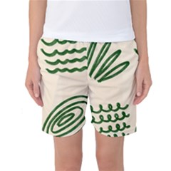 Elements Scribbles Wiggly Lines Women s Basketball Shorts by Cemarart