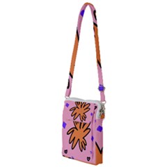 Doodle Flower Sparkles Orange Pink Multi Function Travel Bag by Cemarart