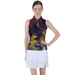 Abstract Painting Colorful Women s Sleeveless Polo T-shirt by Cemarart