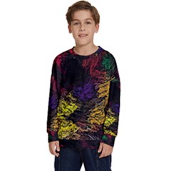 Abstract Painting Colorful Kids  Crewneck Sweatshirt by Cemarart