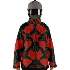 Love Hearts Pattern Style Men s Zip Ski And Snowboard Waterproof Breathable Jacket by Grandong