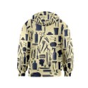 Elegant Hairdresser pattern cream Kids  Zipper Hoodie View2