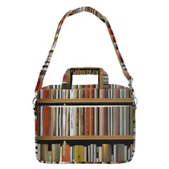 Book Nook Books Bookshelves Comfortable Cozy Literature Library Study Reading Reader Reading Nook Ro Macbook Pro 16  Shoulder Laptop Bag by Maspions