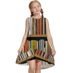 Book Nook Books Bookshelves Comfortable Cozy Literature Library Study Reading Reader Reading Nook Ro Kids  Frill Swing Dress by Maspions