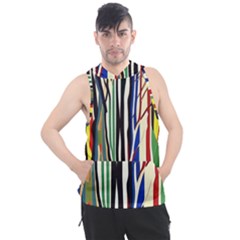 Abstract Trees Colorful Artwork Woods Forest Nature Artistic Men s Sleeveless Hoodie by Grandong