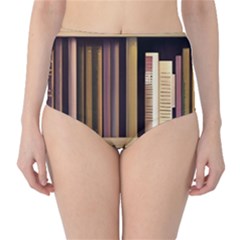 Books Bookshelves Office Fantasy Background Artwork Book Cover Apothecary Book Nook Literature Libra Classic High-waist Bikini Bottoms by Grandong