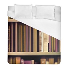 Books Bookshelves Office Fantasy Background Artwork Book Cover Apothecary Book Nook Literature Libra Duvet Cover (full/ Double Size) by Grandong