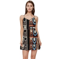 Retro Cameras Old Vintage Antique Technology Wallpaper Retrospective Short Frill Dress by Grandong