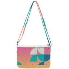 Abstract Geometric Bauhaus Polka Dots Retro Memphis Art Double Gusset Crossbody Bag by Maspions