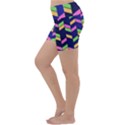 Background Pattern Geometric Pink Yellow Green Lightweight Velour Yoga Shorts View2