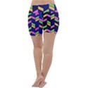 Background Pattern Geometric Pink Yellow Green Lightweight Velour Yoga Shorts View4