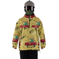 Childish Seamless Pattern With Dino Driver Men s Ski And Snowboard Waterproof Breathable Jacket by Apen