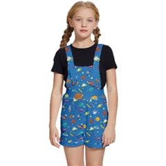 Space Rocket Solar System Pattern Kids  Short Overalls by Apen