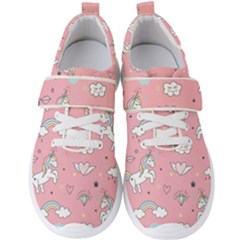 Cute Unicorn Seamless Pattern Men s Velcro Strap Shoes by Apen