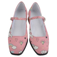 Cute Unicorn Seamless Pattern Women s Mary Jane Shoes by Apen