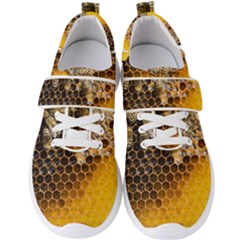 Honeycomb With Bees Men s Velcro Strap Shoes by Apen