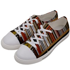 Book Nook Books Bookshelves Comfortable Cozy Literature Library Study Reading Reader Reading Nook Ro Women s Low Top Canvas Sneakers by Maspions