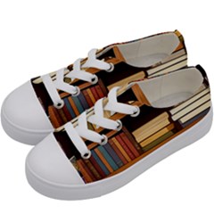 Book Nook Books Bookshelves Comfortable Cozy Literature Library Study Reading Room Fiction Entertain Kids  Low Top Canvas Sneakers by Maspions