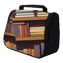 Book Nook Books Bookshelves Comfortable Cozy Literature Library Study Reading Room Fiction Entertain Full Print Travel Pouch (Small) View1