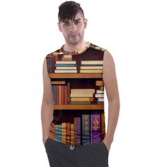 Book Nook Books Bookshelves Comfortable Cozy Literature Library Study Reading Room Fiction Entertain Men s Regular Tank Top by Maspions