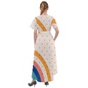 Abstract Geometric Bauhaus Polka Dots Retro Memphis Rainbow Front Wrap High Low Dress View2