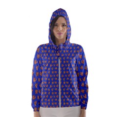 Cute Sketchy Monsters Motif Pattern Women s Hooded Windbreaker by dflcprintsclothing