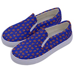 Cute Sketchy Monsters Motif Pattern Kids  Canvas Slip Ons by dflcprintsclothing