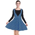 Plaid Background Blue Plunge Pinafore Dress View1