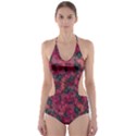 Captivating botanic motif collage composition featuring a harmonious blend of vibrant reds and dark greens. Perfect for adding a touch of natural elegance to any space or garment, whether it s adornin View1