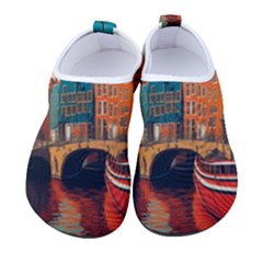 London England Bridge Europe Buildings Architecture Vintage Retro Town City Kids  Sock-style Water Shoes by Maspions