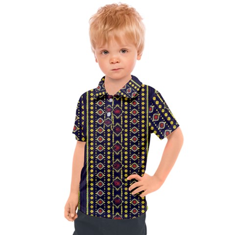 Background Art Pattern Design Kids  Polo T-shirt by Bedest