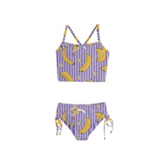 Pattern Bananas Fruit Tropical Seamless Texture Graphics Girls  Tankini Swimsuit by Bedest