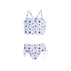 Airplane Pattern Plane Aircraft Fabric Style Simple Seamless Girls  Tankini Swimsuit by Bedest