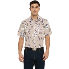 Abstract Leaf Nature Natural Beautiful Summer Pattern Men s Short Sleeve Pocket Shirt  by Bedest