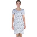 Music Notes Background Wallpaper Short Sleeve Nightdress View1