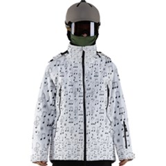 Music Notes Background Wallpaper Men s Zip Ski And Snowboard Waterproof Breathable Jacket by Bajindul