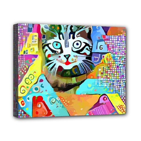 Kitten Cat Pet Animal Adorable Fluffy Cute Kitty Canvas 10  X 8  (stretched) by Maspions