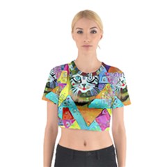 Kitten Cat Pet Animal Adorable Fluffy Cute Kitty Cotton Crop Top by Maspions