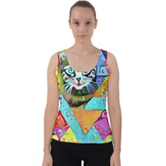 Kitten Cat Pet Animal Adorable Fluffy Cute Kitty Velvet Tank Top by Maspions