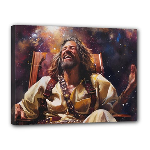 The King Who Laughs Canvas 16  X 12  (stretched) by EatMeDrinkMe